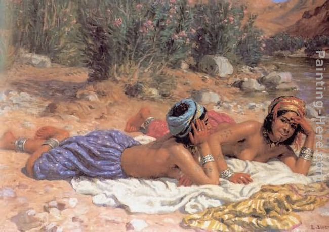 Bathers Resting painting - Etienne Dinet Bathers Resting art painting